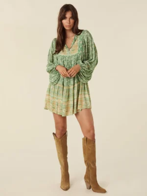 OYI Boho Peacock Mini Dress 1